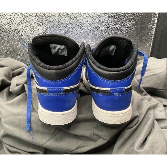 Air Jordan 1 Mid GS Royal /Black/White Size 4 Youth~New W/ Box~ - Picture 4 of 7